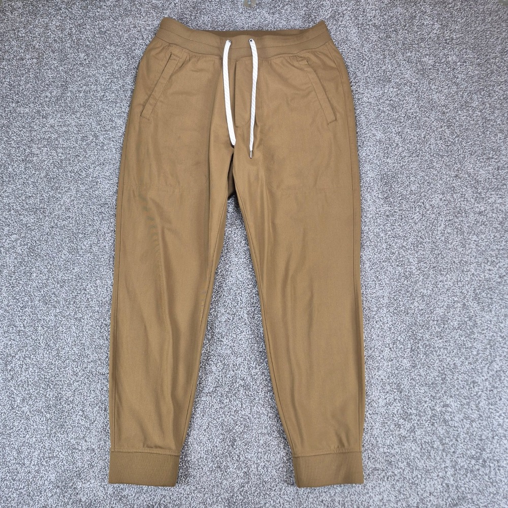 Vuori Meta Jogger Mens Medium Brown Drawstring Performance Pants V436